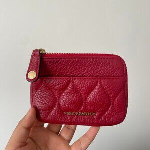 Vera Bradley Sophie Red Quilted Leather Wristlet/Wallet